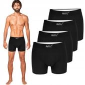 Męskie Bokserki NETi z Szeroką Gumą Bawełniane Dopasowany Krój 4-Pak