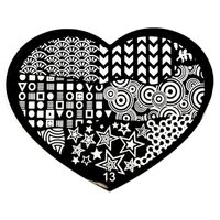 Blaszka do stempelków Serduszko 13