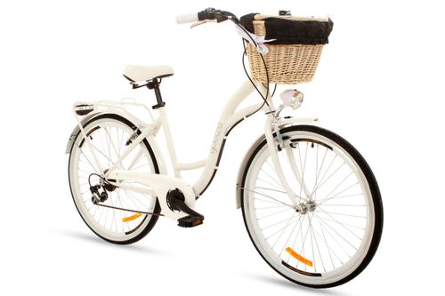 Damski rower miejski Goetze 26 mood 6b + kosz / Biały na Arena.pl