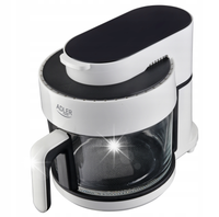 Frytkownica Adler Air Fryer SZKLANA MISKA 3L moc 1400W Grzałka halogenowa