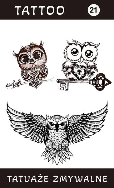 Tatuaże zmywalne Sowy zdjęcie 1