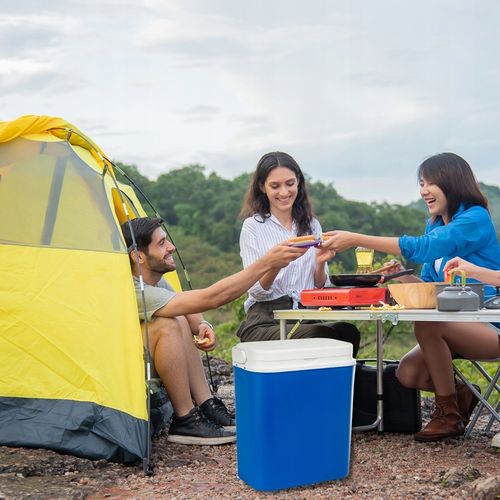 CHŁODZIARKA LODÓWKA 18L od KAMAI: NIEBIESKA, WZMOCNIONA RĄCZKA, made in EU na Arena.pl