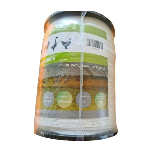 TAŚMA OGRODZENIOWA BASIC DLA KONI 200 MB / 20 MM BIAŁA PASTUCH na Arena.pl