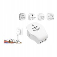 Uniwersalny Adapter Podróżny Uk Usa Ue Z Usb C 20W Usb A Odłączane Wtyczki