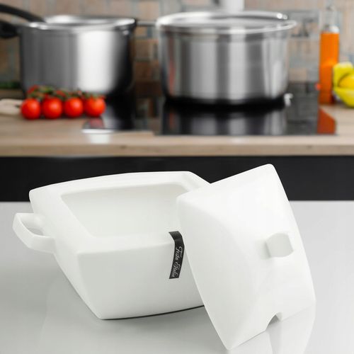 WAZA DO ZUPY BIAŁA 3,8L Z POKRYWKĄ WAZA DO ROSOŁU BARSZCZU BIAŁA na Arena.pl