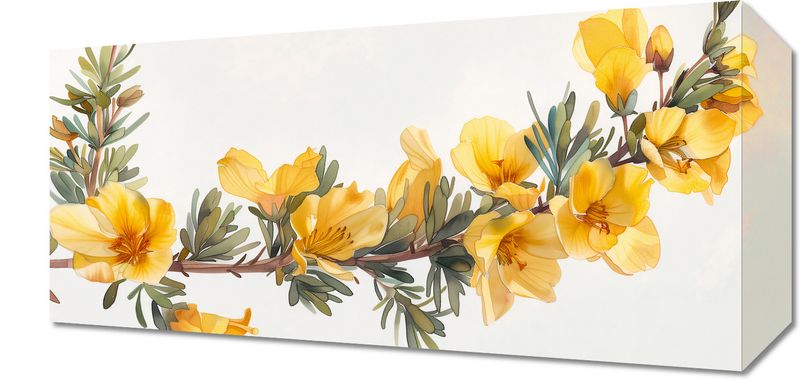Obraz 40x20cm Żółte Kwiaty zdjęcie 1