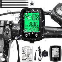 LICZNIK ROWEROWY WODOODPORNY NA ROWER TERMOMETR TRYB NOCNY PODŚWIETLANY LCD