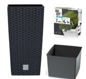 Doniczka samonawadniająca RATO DRTS300S | Antracyt, Kształt Kwadratowy, Wymiary 29x29x54.5 cm, Kolor Antracyt, Prosperplast