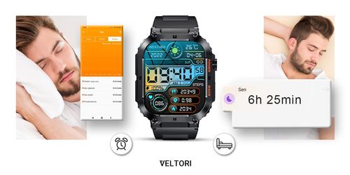 Smartwatch Veltori VT200-1 Czarny Pasek Silikonowy na Arena.pl