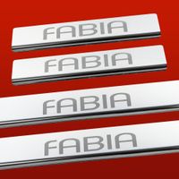 Listwa progowa SKODA FABIA MK2 Stal nierdzewna 304 połysk 4szt