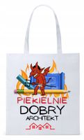 Dla Architekta Na Prezent Torba Eco Biała Shopper Z Nadrukiem Ze Zdjęciem