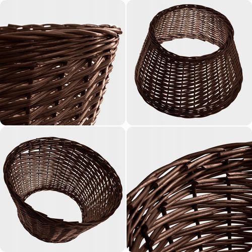 OSŁONA WIKLINOWA NA STOJAK POD CHOINKĘ 50 cm OSŁONKA KOSZ STOJAKA BRĄZOWY na Arena.pl