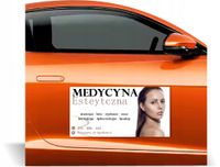 Magnes na samochód reklama magnetyczna 60x30cm MEDYCYNA ESTETYCZNA