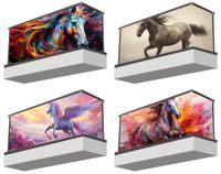 Osłona balkonowa mata ozdobna na balkon pod wymiar KONIKI KONIE DUŻO WZORÓW