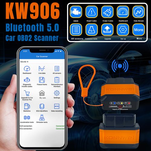 Interfejs diagnostyczny Konnwei KW906 tester Bluetooth ANDROID iOS na Arena.pl