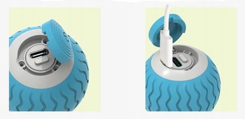 Inteligentna piłka dla kota ruchoma zabawka USB niebieska kula na Arena.pl