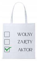 Torba Biała Eco Shopper Dla Aktora Aktorki Prezent Z Nadrukiem Ze Zdjęciem