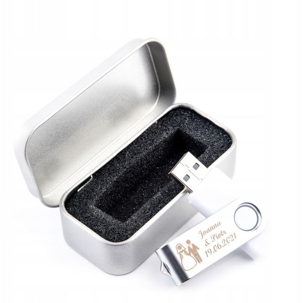 Pendrive 64 GB USB 2.0 pudełko + GRAWER ŚLUBNY zdjęcie 3