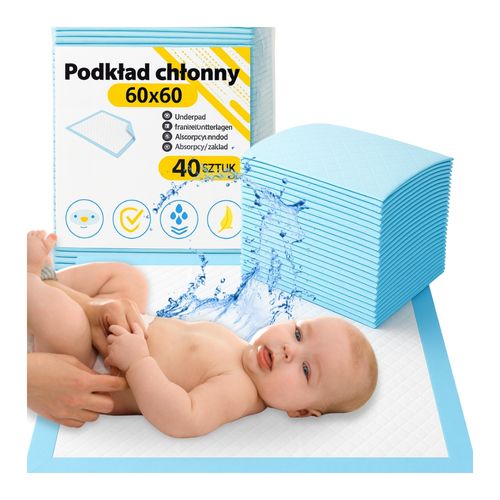 Podkłady higieniczne 60x60 poporodowe do przewijania na łóżko maty chłonne na Arena.pl