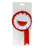 kotylion biało czerwony polska  12szt.  śred. 8,5cm