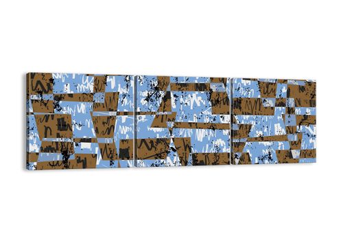 Obraz Na Płótnie - Kolor Błękit Brąz  - 150X50 Cm - Ca150X50-3729 na Arena.pl