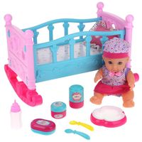 Kołyska dla Lalek Łóżeczko Lalka Interaktywna Bobas Mówi