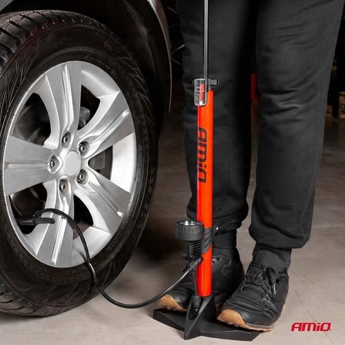 STACJONARNA POMPKA ROWEROWA METALOWA MANOMETR AMIO na Arena.pl