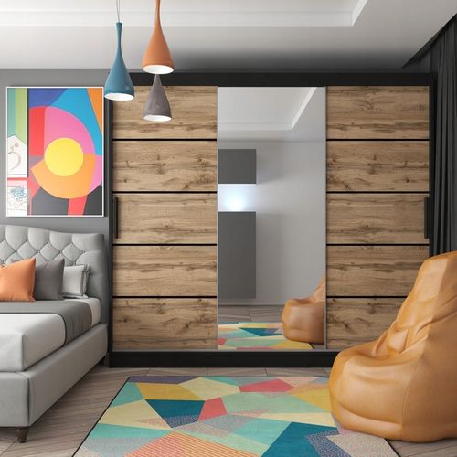 Szafa przesuwna z lustrem 235 cm na Arena.pl