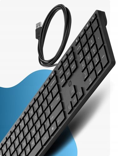 HP PRO!| Cicha biurowa klawiatura USB| Układ PL /US + Cyrylica |CZARNA SLIM na Arena.pl