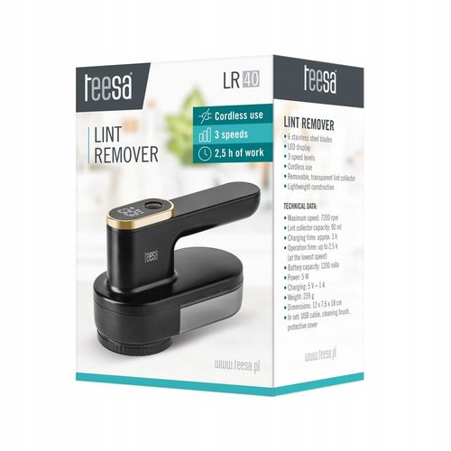 Bezprzewodowa golarka do ubrań tapicerki swetra kanapy Teesa 3 prędkości na Arena.pl