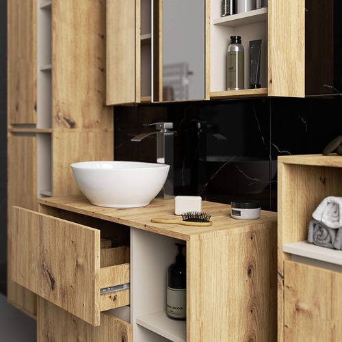 SZAFKA ŁAZIENKOWA WISZĄCA VAMI W35 1D 1W DĄB ARTISAN / KASZMIR na Arena.pl