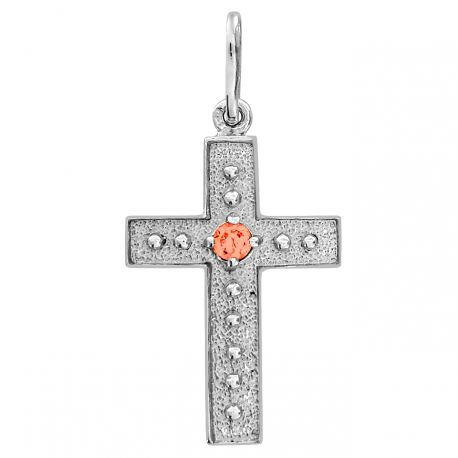 SREBRNY KRZYŻYK OZDOBNY Z CYRKONIĄ SREBRO PRÓBY 925 DOSTĘPNY W RÓŻNYCH KOLORACH zdjęcie 4