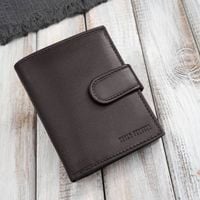 portfel męski skórzany klasyczny pionowy brązowy
