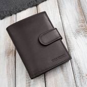 portfel męski skórzany klasyczny pionowy brązowy