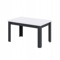 Stół kuchenny AGA prostokątny rozkładany 80x140/195 cm - czarno-biały