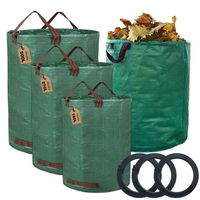 ZESTAW 3x1 Worek ogrodowy na liście trawę 500L 270L 160L