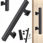 KLAMKA UCHWYT DO DRZWI PRZESUWNYCH CZARNY MATOWY POCHWYT LOFT RETRO