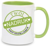 Kubek z nadrukiem zdjęcie grafika tekst logo prezent reklama Twój PROJEKT
