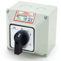 ŁĄCZNIK KRZYWKOWY 25A GWIAZDA TRÓJKĄT W OBUDOWIE WYŁĄCZNIK ROZŁĄCZNIK 0-Y-T