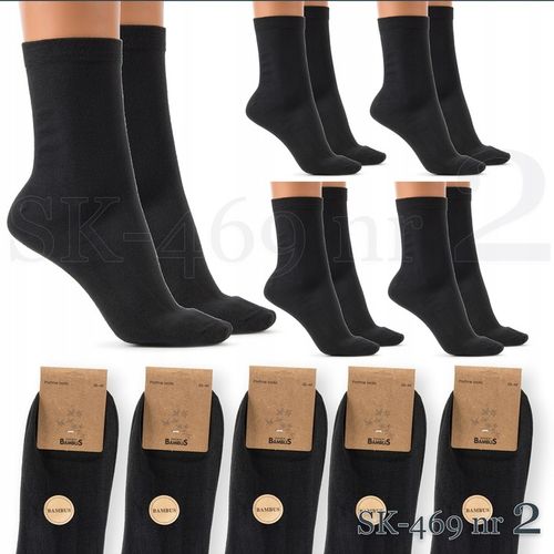 SKARPETY BAMBUSOWE męskie Czarne Antybakteryjne SKARPETKI PREMIUM na Arena.pl