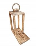 LAMPION DREWNIANY latarnia opalana baza stroiki Boże Narodzenie
