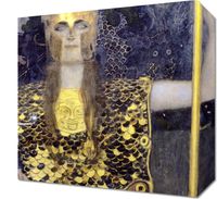 Obraz 30x30cm Pallas Atena, Gustaw Klimt Vintage do Salonu