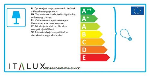 Lampa wisząca Hooper 1 biały E27 60W na Arena.pl