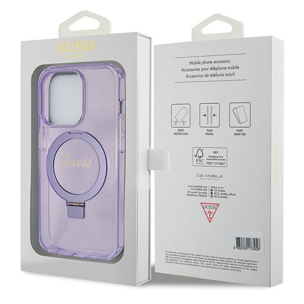 Etui Guess do iPhone 14 Pro Max, Fioletowy, MagSafe zdjęcie 8