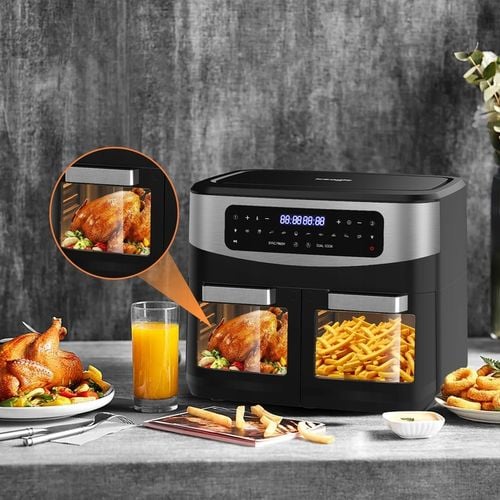 Iceagle Frytkownica dwustrefowa na gorące powietrze KDF5511D 12L 2600W na Arena.pl