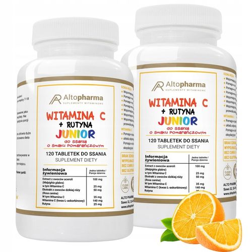 WITAMINA C + RUTYNA DLA DZIECI DO SSANIA 2x120tab na Arena.pl