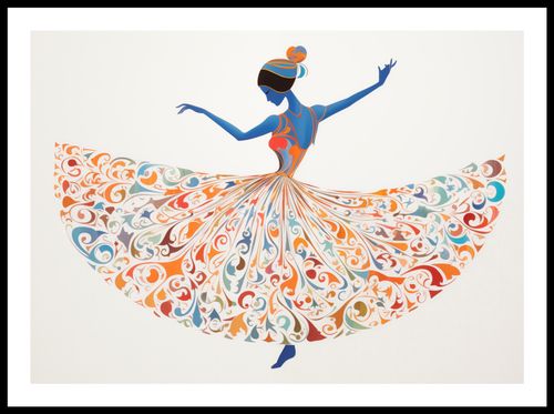 Plakat 70x50cm Wirująca Balerina na Arena.pl