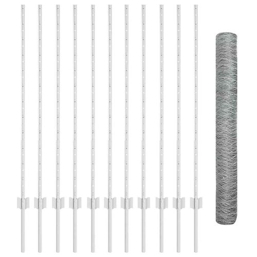 Ogrodzenie z słupkami Srebrny 1.2 x 25 m Stal na Arena.pl