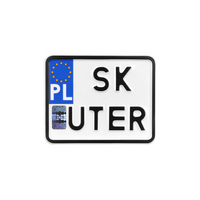 Tablica rejestracyjna polska do motoroweru-skutera