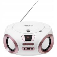 Adler AD 1181 Boombox CD-MP3 USB FM Radio AUX Biały Miedź